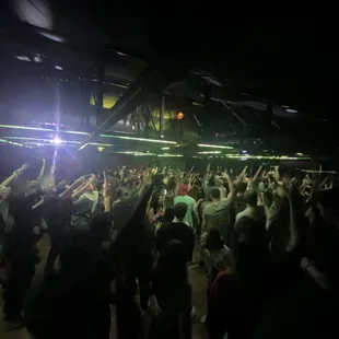 a crowd of people dancing