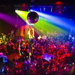 a crowd of people at a nightclub