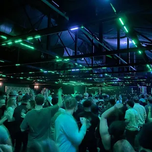 a crowd of people dancing