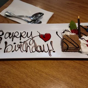Mocha cake as a surprise!
