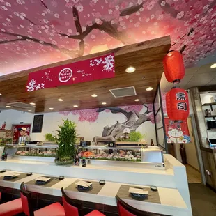 sushi and sashimi, interior