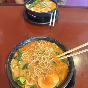Tantan Ramen and Spicy Miso Ramen
