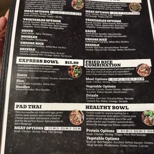 menu, sushi and sashimi
