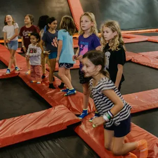 Main court for tumbling and free play.