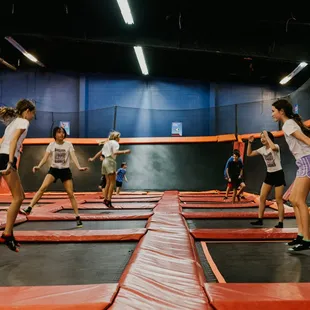 Main court for tumbling and free play.