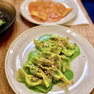 Food IG: @eat_with_lily | Casoncelli, herbed ricotta, green garlic pesto, pistachio
