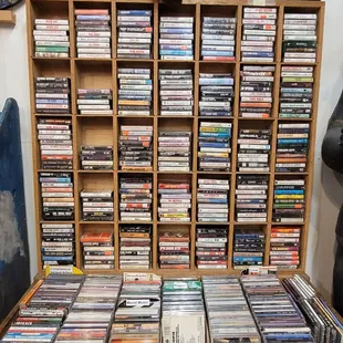 Previously loved cassette tapes and CD's - we have VHS &amp; DVD's as well