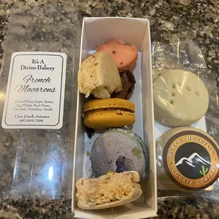 Terrible macaroons! Stale and fell apart. $32.00 for this mess