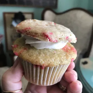 Vegan sugar cookie cupcake