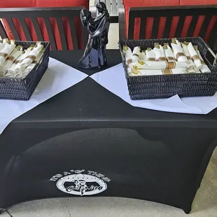 Set up for a wedding