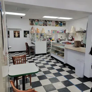 a woman in a kitchen