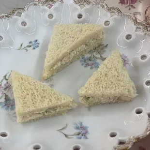 three sandwiches on a plate