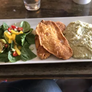 Snapper n'pesto grits