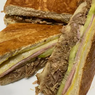 Adobo Cuban Sandwich
Pork adobo, ham, Swiss and pickle
