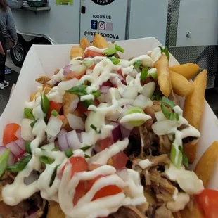 Adobo loaded fries