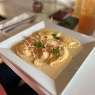Lobster and shrimp ravioli