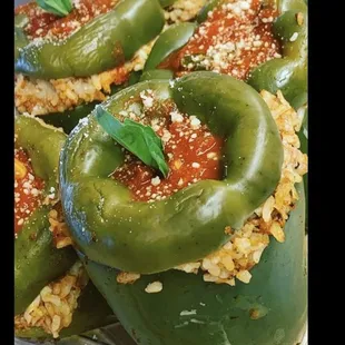 Ground beef stuffed peppers