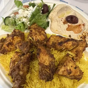 Chicken kabab plate