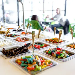 a variety of desserts