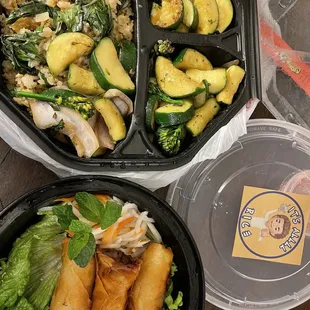 a meal in a plastic container