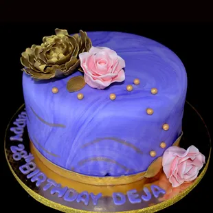 This purple marble swirl delight is an elegant way to celebrate any occasion!