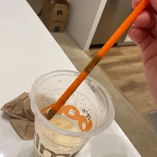 That&apos;s as far as I would get slurping the boba. Jaw hurts now! Not coming back here again until they upgrade their straws to a fatter one.