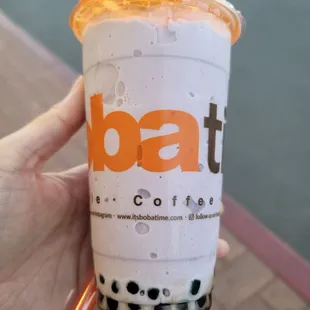 Taro and oreo shake, minus the oreo