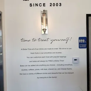 a sign for boba time