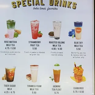 Menu as of 5/29/2021