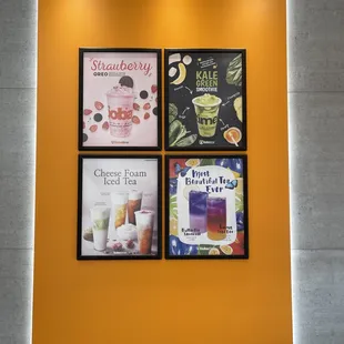 a wall with posters on it