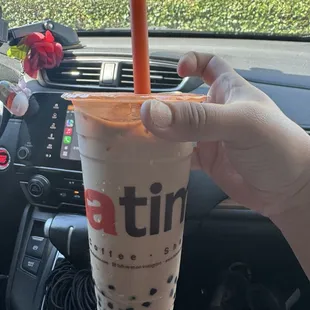 Milk tea with boba