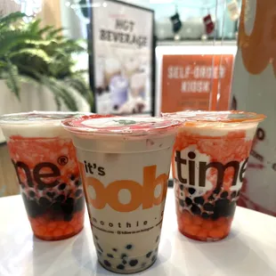 Coconut Strawberry Smoothie &amp; Brown Sugar Milk Tea