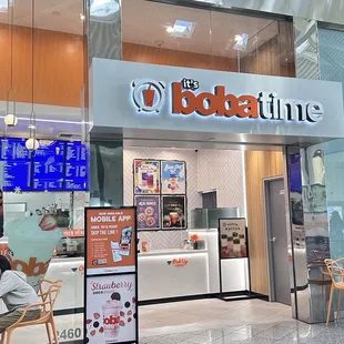 In front of the shop