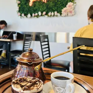 Turkish spice coffee and chocolate vino cake