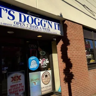 the front of a business