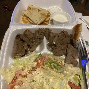 I guess the main course of this meal is salad. Very disappointing.