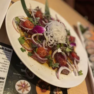Tuna Tataki Carpaccio