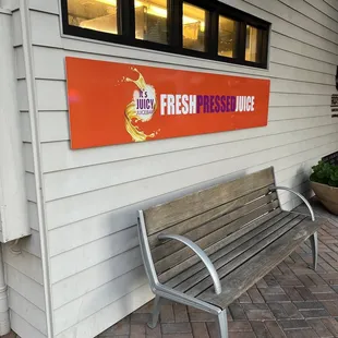 a bench outside