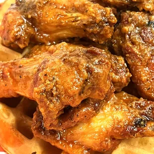 Chicken and waffles we were the first restaurant to introduce chicken and waffles to Bakersfield California. look it up