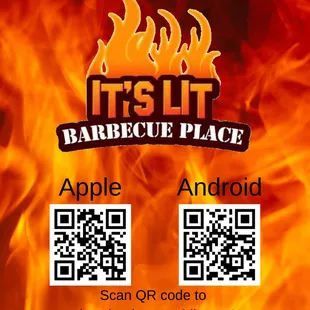 a qr code on a fire