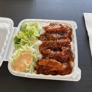 Spicy chicken teriyaki