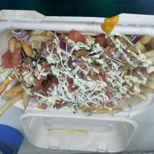chicken on fries