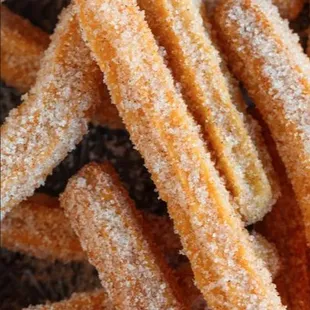 a pile of churros