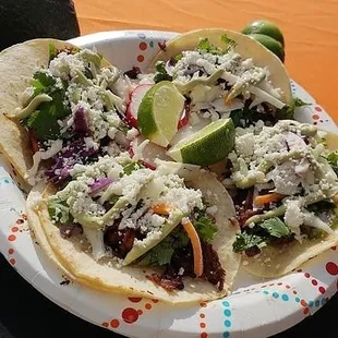 mexican food on a paper plate