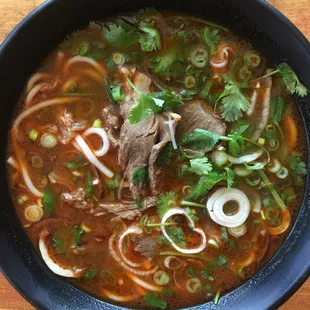Spicy stew beef pho.