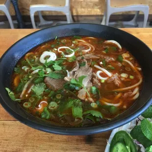 Spicy stew beef pho.