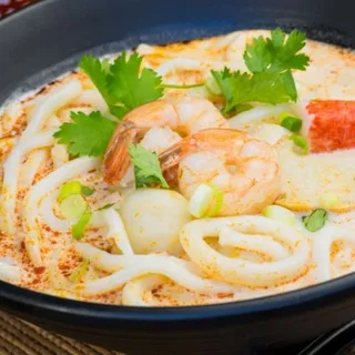 15. Tom kra seafood(coconut soup) with Udon noodles