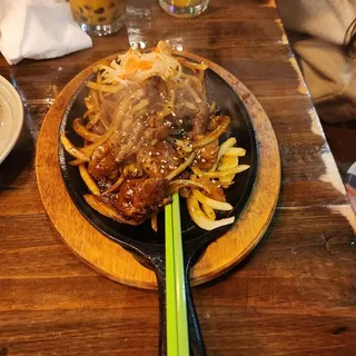 Sizzling Spicy Pork With Rice