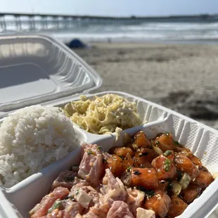 Spicy Ahi and Furikake Salmon