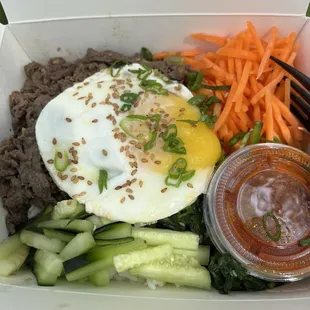 Bibimbap Beef Bulgogi, $14